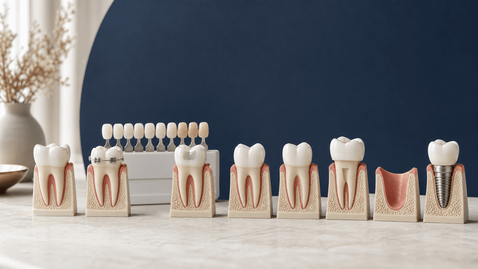 Progression pédagogique des solutions restauratrices d’une dent naturelle jusqu’à un implant